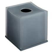 Smoke Collection Matte Resin Square Tissue Box Cover with Bottom
