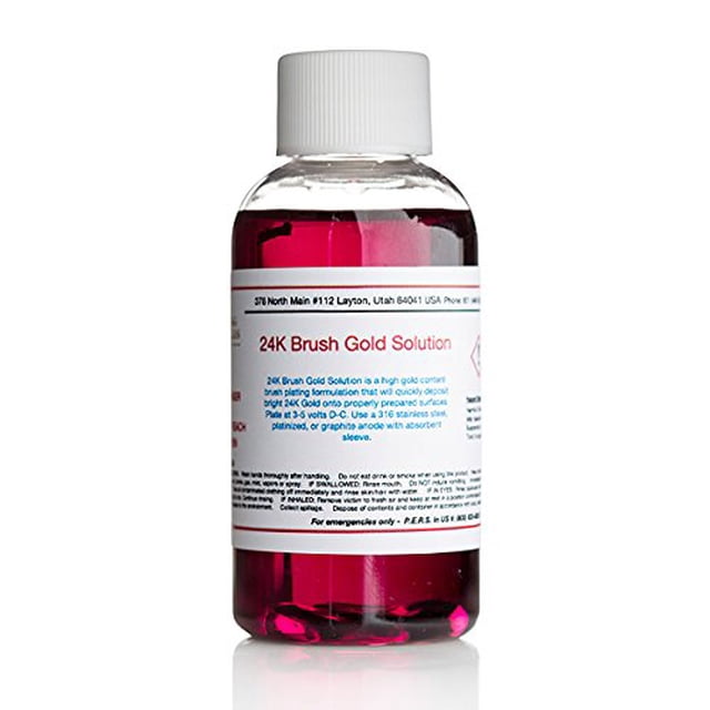 2 oz Liquid - 24k Gold Plating Solution Brush Gold The Fastest, Most Durable, Best Value, Most Consistent Gold Solution from The Most Trusted Name in The Industry Instant Results