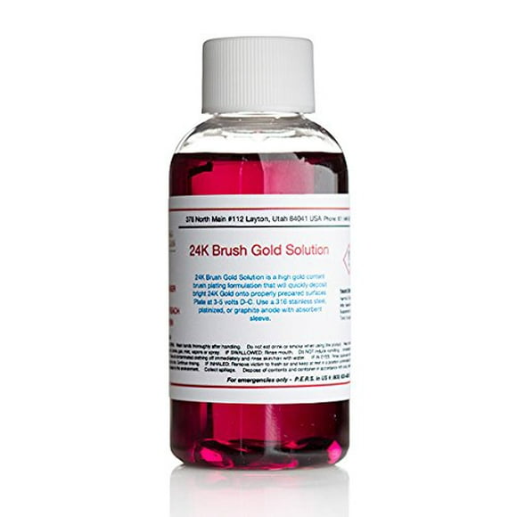 2 oz Liquid - 24k Gold Plating Solution Brush Gold The Fastest, Most Durable, Best Value, Most Consistent Gold Solution from The Most Trusted Name in The Industry Instant Results