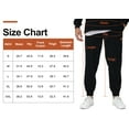 thumbnail image 7 of Taigaofy Mens Sweatpants Elastic Waist Drawstring Baggy Tapered Pants With Pockets Black L, 7 of 7