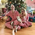 thumbnail image 3 of Family Christmas Pajamas Set Striped Print Adults Kids Matching Clothes Button Shirt+Trousers Boys Girls Clothing Sets Xmas Look, 3 of 5