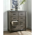 thumbnail image 2 of A-America Glacier Point 7 Drawer Solid Wood Tall Chest in Gray Stone, 2 of 3