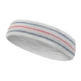 thumbnail image 2 of Couver Unisex Cotton 2 Inch Tennis Sweat Headband with Lines White-Light Blue/ Light Pink / Light Blue 3 Pieces, 2 of 12
