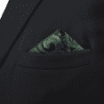 thumbnail image 6 of Mens Pocket Sqaure Hanky Dark Green Paisley Large 12.6 inches Silk, 6 of 7