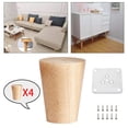 thumbnail image 4 of 4PCS Wooden Furniture Legs Tapered Sofa Legs Solid Wood Furniture Legs Sofa, Couch, Bed, Coffee cm 8cm, 4 of 10