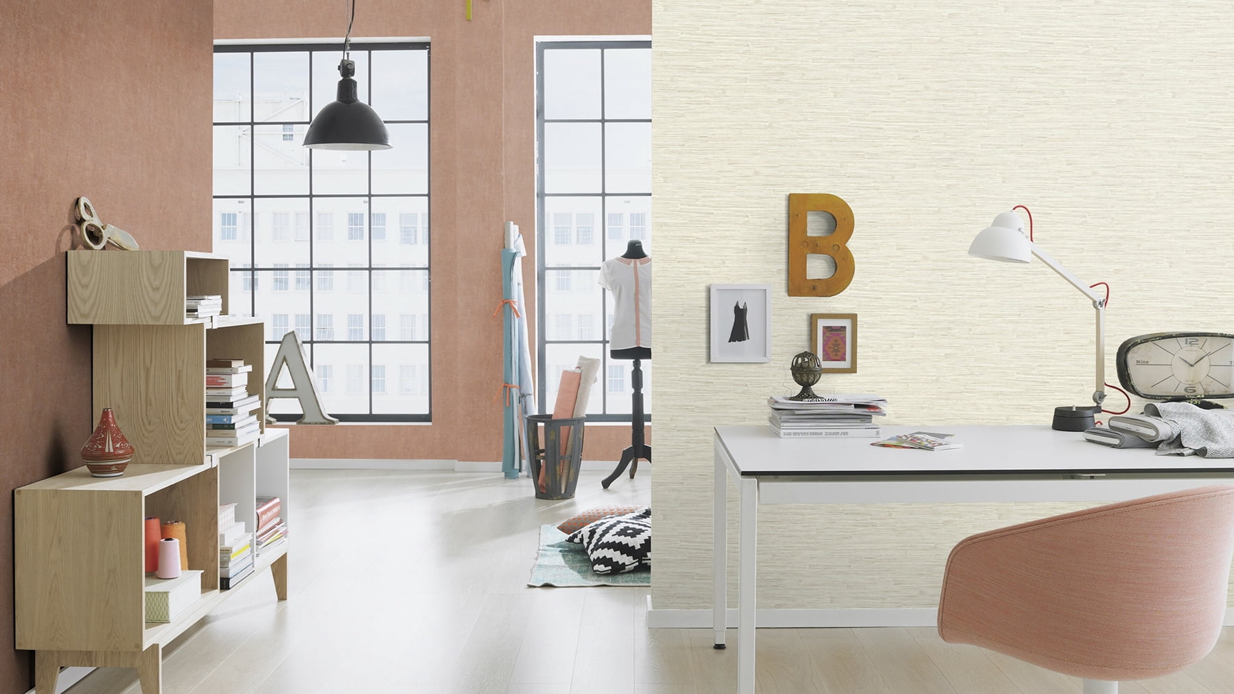 Advantage Hutton Cream Tile Wallpaper