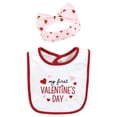 thumbnail image 4 of Conjunto de Babero y Diadema o Gorras Hudson Baby Corazón de San Valentín Unisex de Algodón para Beb, 4 of 5