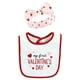 thumbnail image 4 of Conjunto de Babero y Diadema o Gorras Hudson Baby Corazón de San Valentín Unisex de Algodón para Beb, 4 of 5