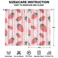 thumbnail image 2 of Nursery Curtains Boys Girls Kids Red Strawberry Fruits Print Pattern Window Drapes for Living Bedroom Playroom Room Decor Rod Pocket 52x84 Inch 2 Panels, 2 of 2