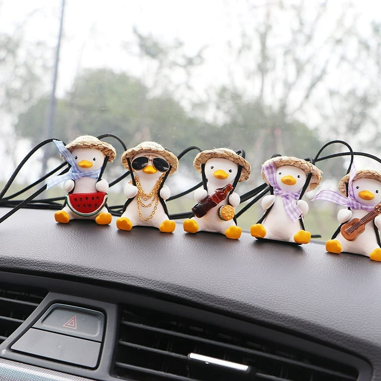 YGMONER Super Cute Swinging Duck Car Mirror Hanging Ornament Car Interior  Accessories (Duck), right