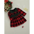 thumbnail image 3 of Qmyliery Girl Christmas Plaid Print Dress, Long Sleeve O-neck Princess Dress Gift, 3 of 8