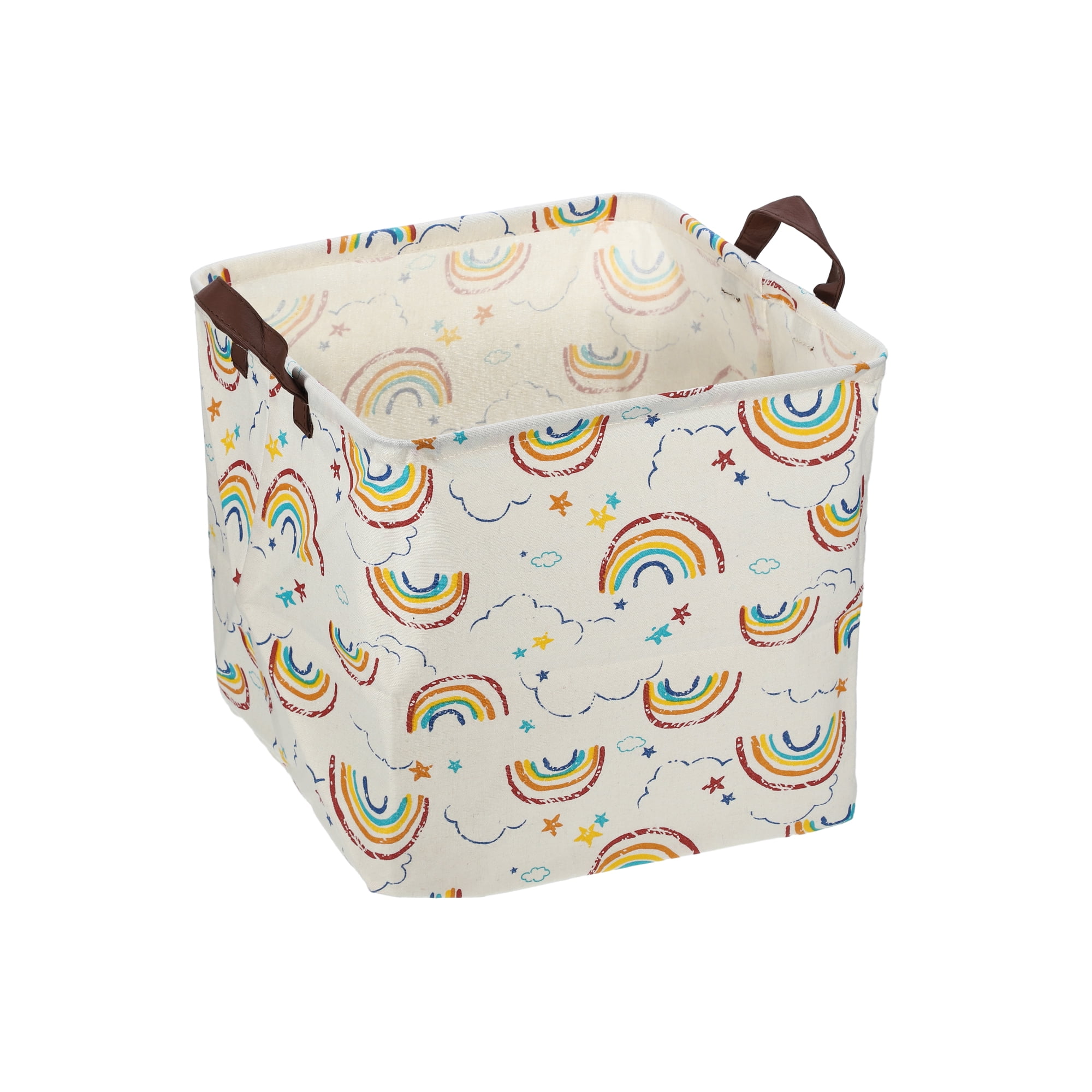 Unique Bargains Foldable Square Laundry Basket 12.60"x12.60"x12.60" 30L Assorted Color