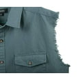 thumbnail image 4 of NUTEXROL Men's Sleeveless Denim/Cotton Shirt Biker Vest 2 Front Pockets, 4 of 5