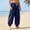 Navy, variant on Mens Harem Pants Casual Elastic Waist Drawstring Baggy Hippie Trousers Cotton Linen Boho Yoga Beach Pants