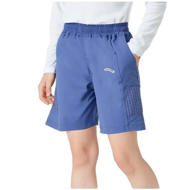 Vestido de Verano Corto Niños Hielo Seda Estirable Cinco Cuartos Sueltos Pantalones Cortos Deportivos Ligeros, Pantalones Estirables