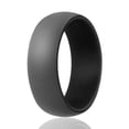 thumbnail image 2 of Anillo de bodas de silicona - Colección Duo estilo cúpula - Negro-gris de ROQ para hombre - Anillo de 12 mm, 2 of 2