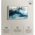 thumbnail image 2 of Inked Waves Blue Abstract Canvas Wall Art by Art Remedy, Silver Floater Frame, 36"x24", 2 of 7