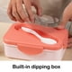 thumbnail image 4 of Bolsa de almuerzo dividida, bolsa de almuerzo de dos compartimentos para la oficina o para guardar cosas, bolsa de almuerzo de bambú ondulada, bolsa de almuerzo de plástico estilo bento,, 4 of 8