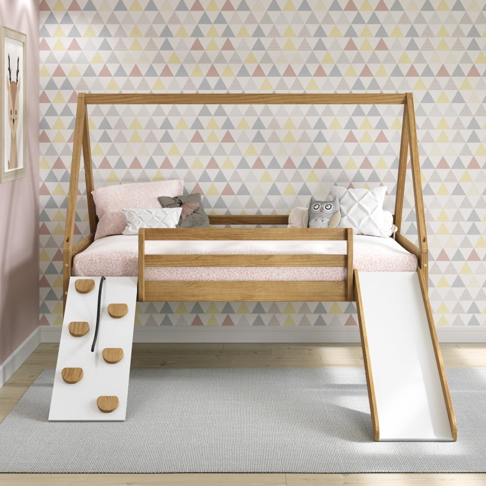 Casita Twin Play Bed for Kids - with Slide and Climbing Ramp