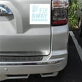 thumbnail image 2 of DistinctInk Custom Bumper Sticker - 3" x 3" Decorative Decal - White Background - Fly Away - Butterfly Blue, 2 of 2