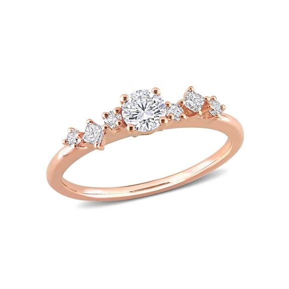 Everly Women's Diamond 10K Rose Gold Engagement Ring