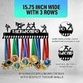 thumbnail image 3 of Taekwondo Medal Hanger Display 20 Hooks Medal Holder Rack Wall Mount Hanger Decor Trophy Shelf Award Rack Award Ribbon Hanger with Gift Box for Over 50 Medals Easy to Install, 3 of 9