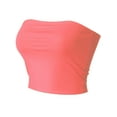 thumbnail image 3 of MixMatchy Women's Casual Strapless Basic Sexy Ribbed Crop Tube Top, 3 of 4