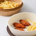 thumbnail image 4 of Travelwant 50Pcs/Set Air Fryer Disposable Paper Liner Round Non-Stick Parchment Paper Liners, Oil-proof, Water-proof Cooking Baking Roasting Filter Paper for Air Fryers Basket, 4 of 7