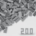 thumbnail image 1 of Ttehgb Toy Classic Bulk Brick Block 2X4 Ladrillo De Construcción De 200 Piezas Gris Claro Compatible con Piezas Y Piezas 3001 Juego De Juego Creativo - Compatible con Las Principales Marcas(Color:Gris, 1 of 5