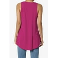 thumbnail image 2 of Women's PLUS Tank Tops Scoop Neck Loose Fit Summer Casual Round Hem Sleeveless Tee, 2 of 7