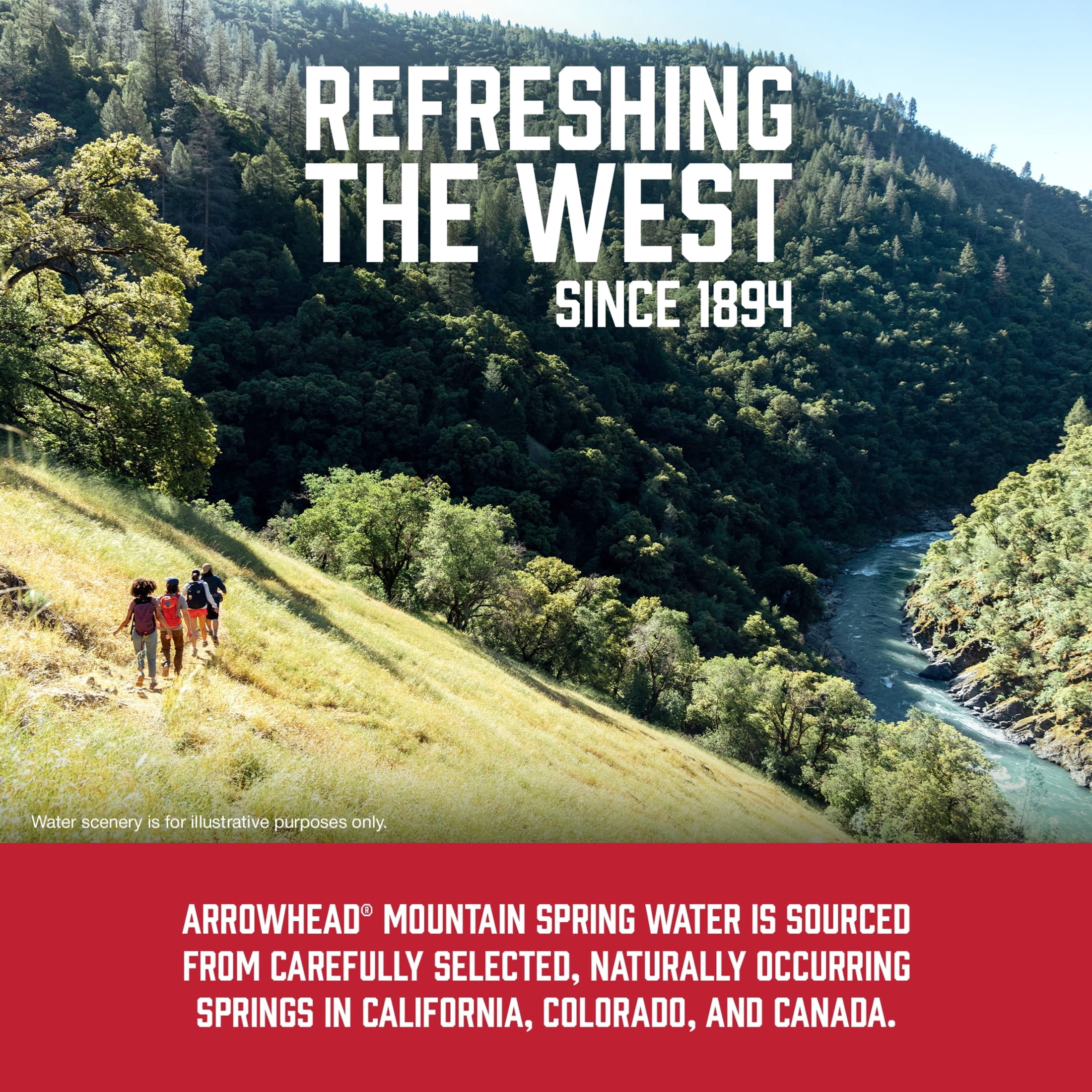 Arrowhead Mountain Spring Water, Sport Cap, 23.7 Fl Oz, Single Plastic Bottle
