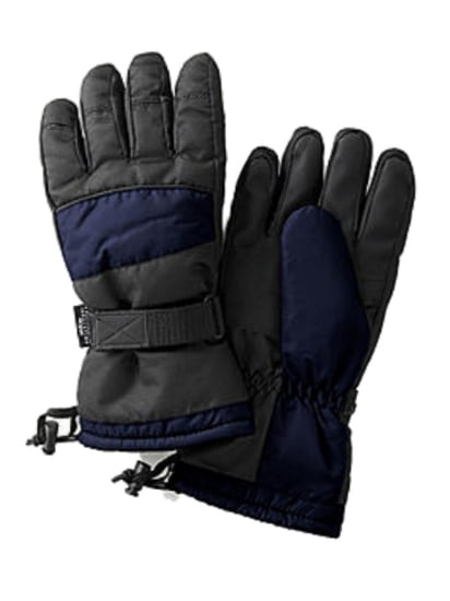 John Bartlett Mens Black Blue Thinsulate Winter Snow Ski Gloves Snowboarding M