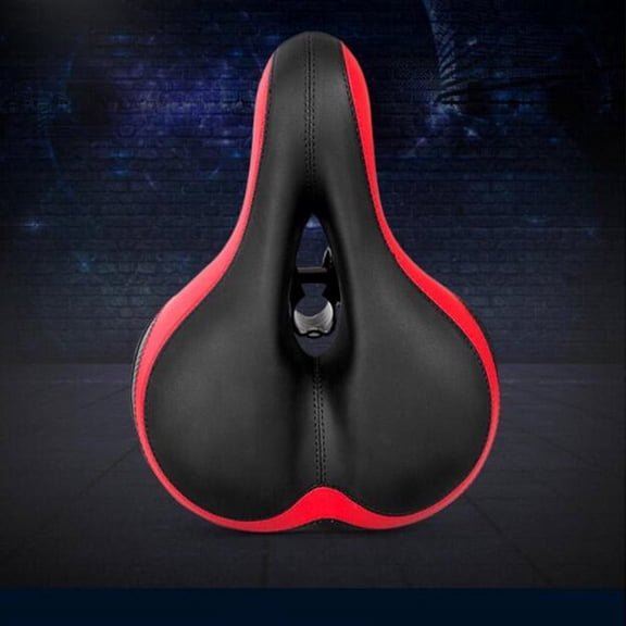 LABSERRON 1Pcs Wide Bike Seat Cushion with Soft Plastic and Simple Design in Red for Cyclists 9.8x7.9x3.9in