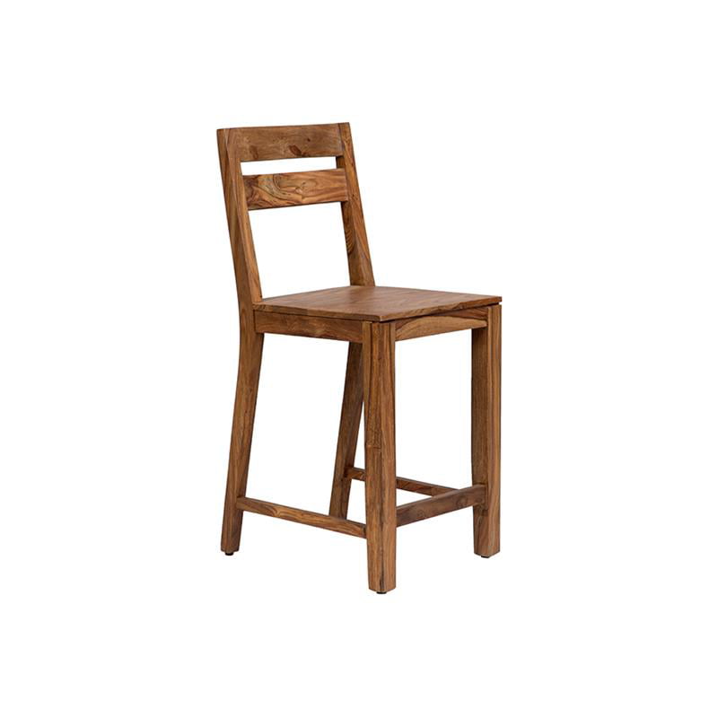 Avalon Mid Century Modern Sheesham Wood Counter Height Chair