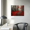 thumbnail image 4 of Nawypu  Modern Large Tree Painting, Black White Red Forest Landscape Canvas Wall Art Posters and Prints Pictures for Living Room Stretched Ready to Hang, 4 of 5