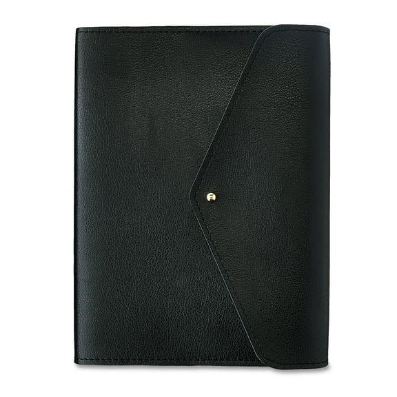 Pen+Gear Black Perforated Simulated Leather Journal