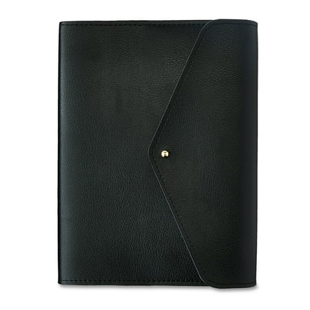 Pen+Gear Black Perforated Simulated Leather Journal With Ivory Acid-Free Ruled Paper