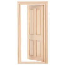 OUNONA Doll House Mini Wooden Door 1:12 Diy Door Miniature Wooden Door Dollhouse Furniture Accessories For Dollhouse Living Room