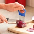 thumbnail image 1 of Aodebiao Stainless Steel Vegetable Tomato Slicer Holder with Plastic Handle for Kitchen, Safe Mandoline Slicer for Salad, Cooking Tools, Easy Grip, Quick Chop, 1 of 2