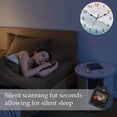 thumbnail image 4 of Large Wall Clock 14 Inch Teal Coastal Beach Round&nbsp;Silent Decorative Wall Clocks Battery Operated for Living Room Bedroom Kitchen Classroom Decor, Sea Water Ocean Waves, 4 of 7