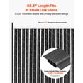 thumbnail image 2 of VEVOR Bottom Locking Privacy Slats, Double-Wall Vertical Bottom-Locking Slats with Wings for Chain-Link Fence,High-Density HDPE Chain Link Slats Ideally Fit 6' High Fence for Garden and Farm(Black), 2 of 9