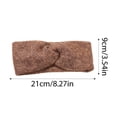 thumbnail image 2 of Lunxisen 2 Pcs Twisted Knit Headbands Winter Knotted Head Wraps Fuzzy Lined Headband Thick Crochet Turban Ear Warmer Elastic Hair Band Accessories for Women, 2 of 9