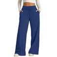 thumbnail image 2 of JCCXIN Teen Girls Active Sweatpants Joggers Athletic Pants Baggy Straight Leg Drawstring Trousers With Pockets Casual Daily Wear Lovely Street Bottoms,Navy,13-14 Years, 2 of 7