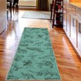 thumbnail image 2 of Jurassic Decorative Rug, Arrangement of Various Dinosaurs Illustrations Skeleton Biology Historic, Quality Carpet for Bedroom Dorm and Living Room, 6 Sizes, Pale Turquoise, by Ambesonne, 2 of 2