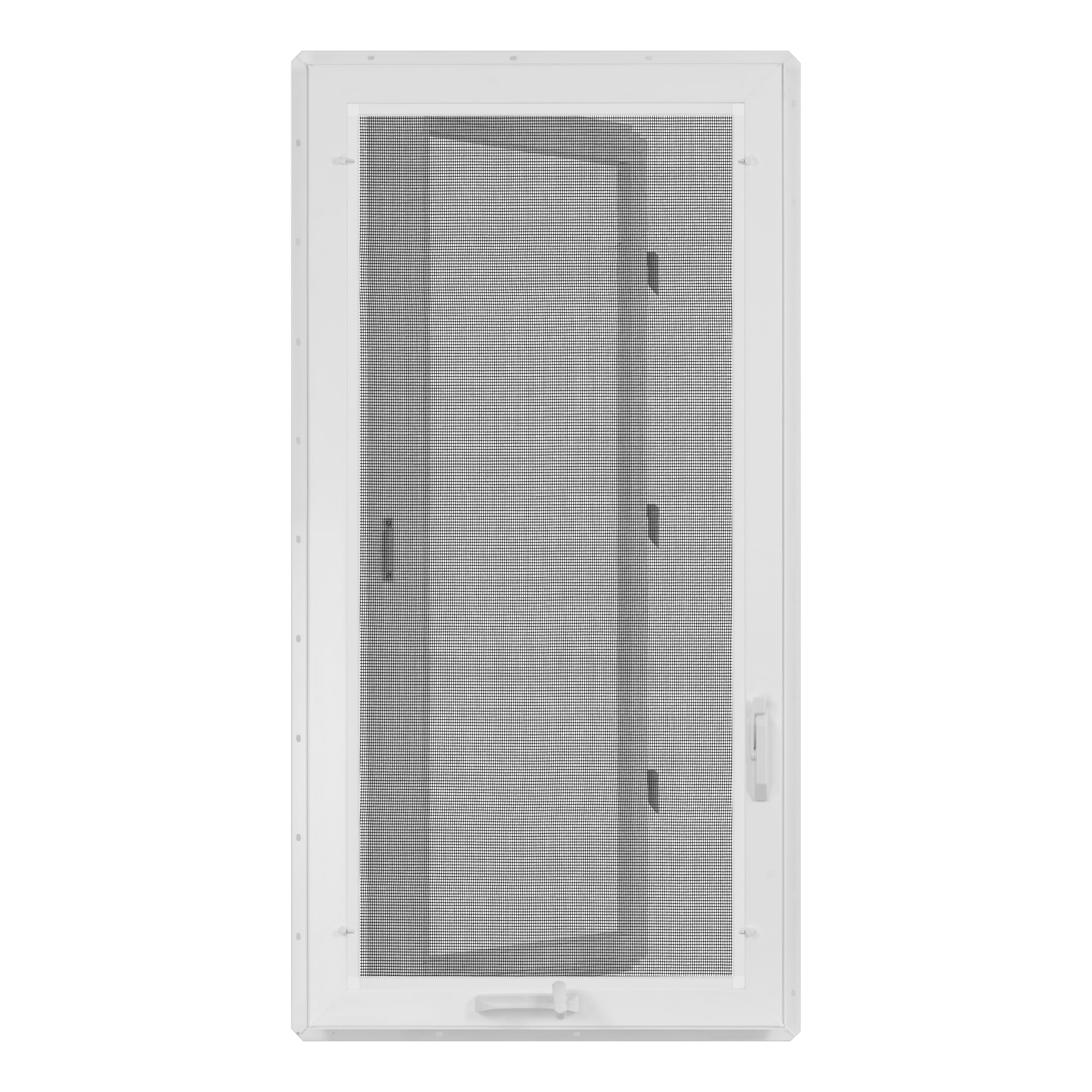 24 in. x 48 in. White Vinyl Double-Pane Insulated Left-Hand Casement Window with Screen