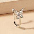 thumbnail image 4 of Nose Ring Butterfly Rhinestones Jewelry Simple Electroplating Nose Cuff Septum Nose Jewelry, 4 of 7