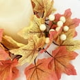 thumbnail image 5 of 9.84Inch Thanksgiving Autumn Fall Wreath Fall Door Wreath with Pumpkin Maples for Thanksgiving Halloween Festival Celebration Party Home Porch Decor, 5 of 9
