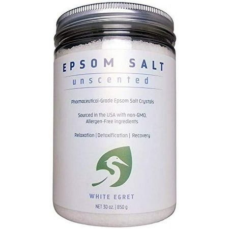 White Egret Epsom Salt Unscented, 30 oz