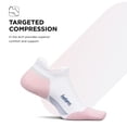 thumbnail image 3 of Feetures Elite Max Cushion No Show Tab Wave- Running Socks for Men & Women, Athletic Compression Socks, Moisture Wicking - White Rose , Large (1 Pair), 3 of 7