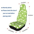 thumbnail image 4 of Xecao Green White Flowers Print Car Seat Cover in That Fits Most Cars, Vans, SUVs, and Trucks., 4 of 7
